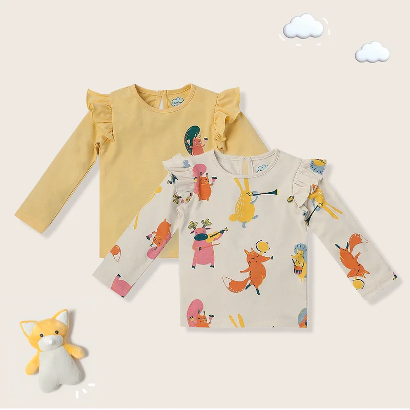 نوتيناتي تيشيرتات قطنية للأطفال عبوة من قطعتين