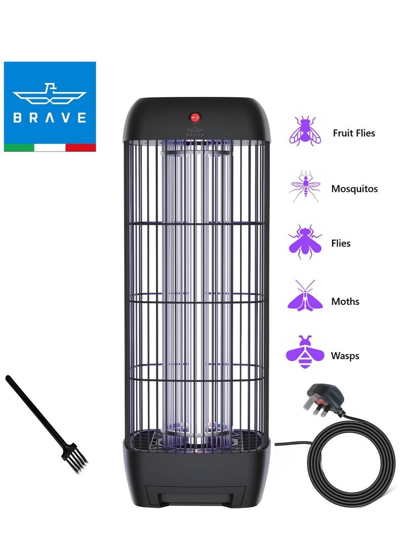 Brave High Power Mosquito Killer Lamp & Fly Trap, Smart Pest Control Device for Indoor & Outdoor Use, Effective in Killing Flying Insects, 15W Power & 1800V Electric Strike, Mosquito Fly Trap, 100% Original Insect Killer Device, High Power UV Mosquito Trap, Perfect for Home, Patio, Garden, Kitchen, Office, Camping, Durable Design, 24/7 Protection (Black)  - Image 1
