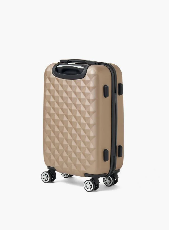 Wave BRONZE Textured Hardcase Luggage Trolley With Retractable Handle - 28 Inches Check-In Bag  | Best Price UAE