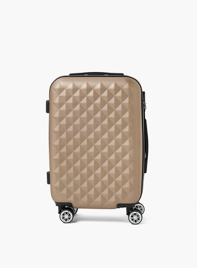 Wave Textured Hardcase Luggage Trolley With Retractable Handle - 28 Inches Check-In Bag - Image 2