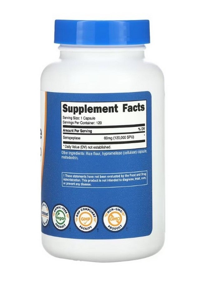 Serrapeptase 120000 SPU 120 Capsules - Image 2