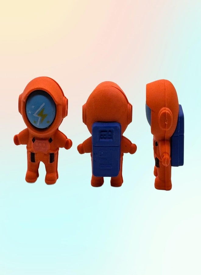Dicanence 18pcs Cute Outer Space Themed Erasers Fun 3D Spaceman Desk Pet Pencil Erasers for Prize Gifts Party Favors Goodie Bag Fillers(Cartoon) - Image 3