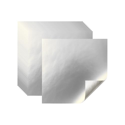 Foilman 500 Sheets Chocolate Wrappers Candy Wrappers Confectionery Foil sheets DIY Candy and Chocolate Wrapping For All Occasions Foil Wrappers - 3 x 3 Inch (Silver) - Image 1