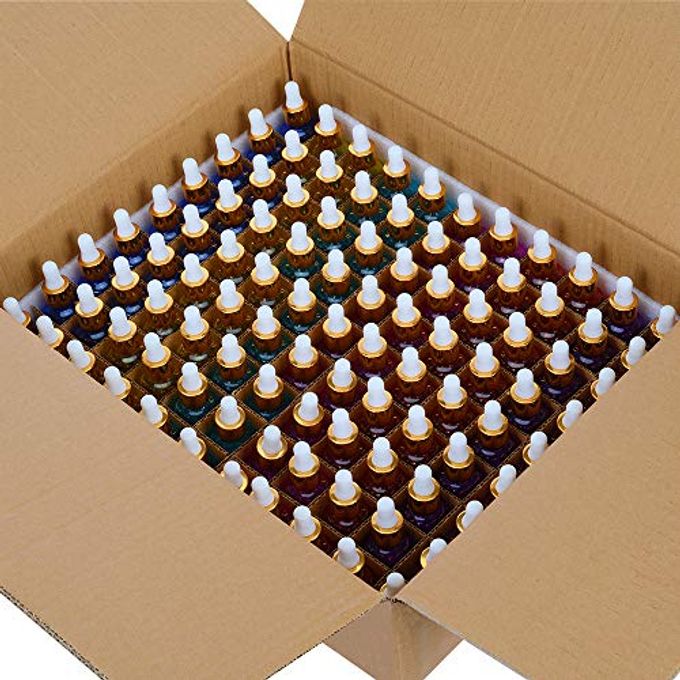 PrettyCare Glass Eye Dropper Bottles 99 Pack, 1Oz (30Ml) Rainbow Empty Thick Bottles Bulk With Leakproof Golden Caps With Labels & Funnels For Storage, Travel, Essential Oils, Cuticle, Tinctures - Image 2