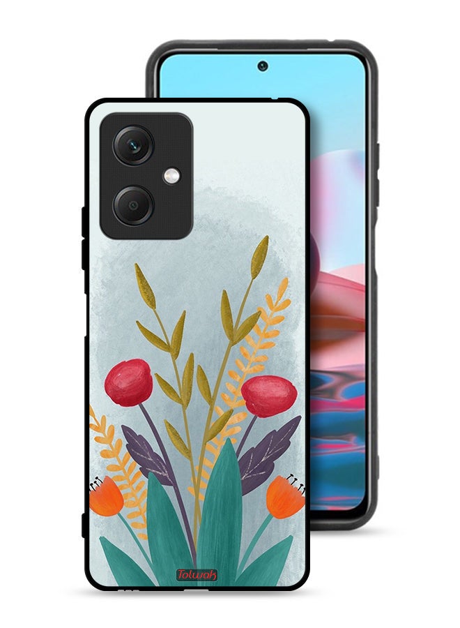 Tolwak Xiaomi Redmi Note 12 Protective Case Cover Plants Drawing Art - Image 1