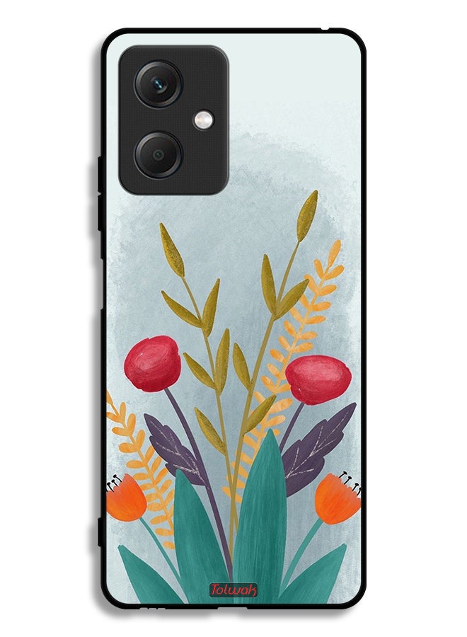 Tolwak Xiaomi Redmi Note 12 Protective Case Cover Plants Drawing Art - Image 2