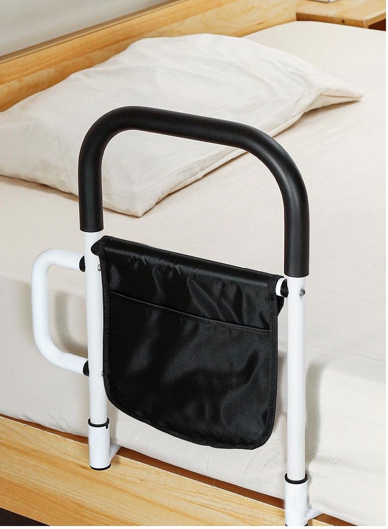 Bed Rails for the Elderly, Disabled, Pregnant Women, and Postoperative populations Safety,Bed Assist Rail with Double Grab Bars & Fall Prevention Guard & Storage Pocket - Image 1