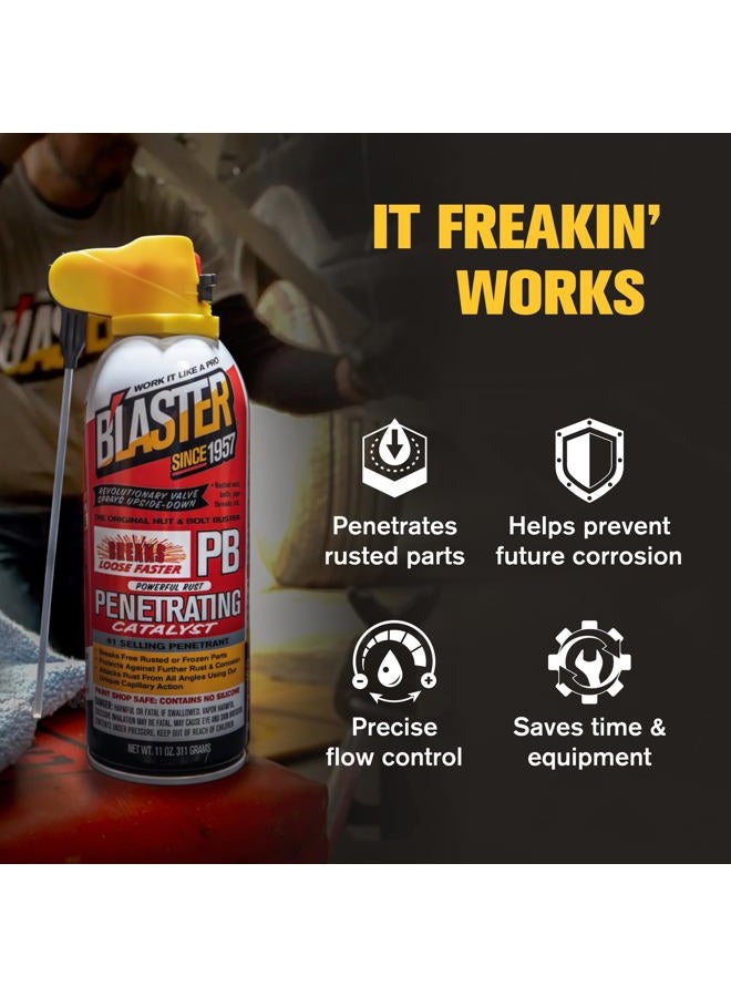 blaster B'Laster Penetrating Oil Spray – Rust Prevention Penetrating Fluid – Loosens Rusted Bolts, Protects Against Corrosion, Multi-Use Anti Rust Spray for Frozen Parts – 11oz (Case of 12) - Image 3