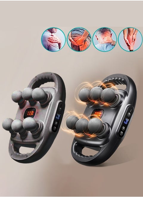 Fascia Gun 6 Heads Massage Gun Muscle Relaxation Electric Massager Body Massage Deep Tissue Muscle for Pain Relief Back Leg Neck