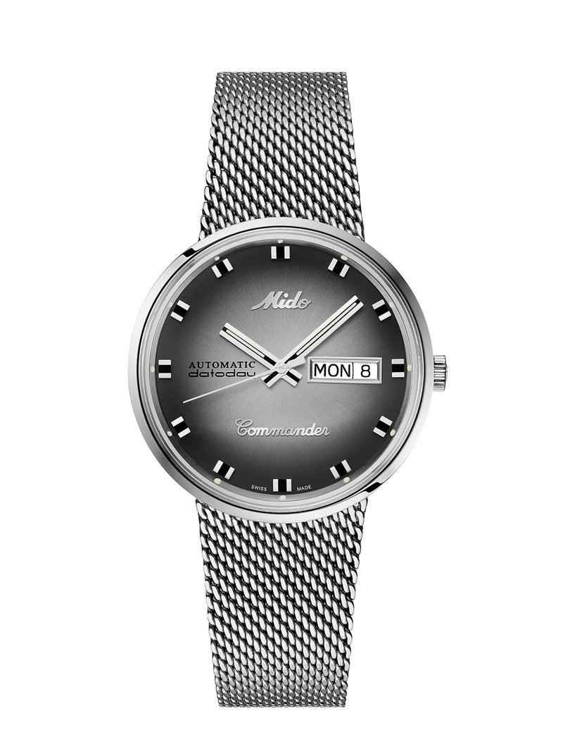 MIDO Commander Shade - Swiss Automatic Watch for Men - Silver Dial - Case 37mm - M842942711 - Image 1