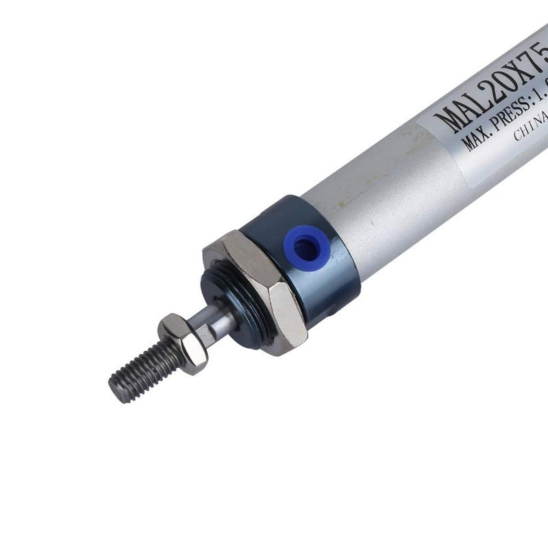 Aluminum Alloy 20mm Pneumatic Cylinder Single Rod Double Acting 75mm Stroke for Valve Switching - Image 5