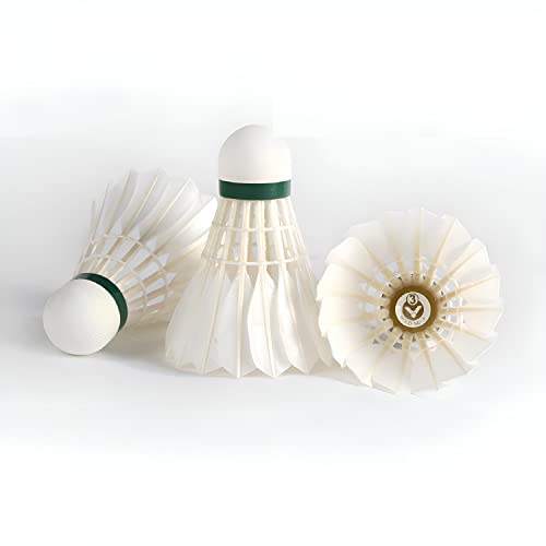BONMAC Victor Badminton Shuttlecocks Feather 12-Pack, Shuttlecock Birdies Durable Sports Training Badminton Balls for Indoor Outdoor, Gold No.3 - Image 2