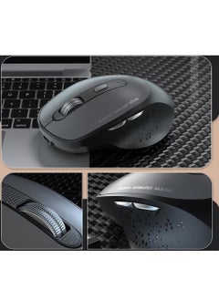 Protect Wireless Dual Connectivity Mouse | Bluetooth 5.1 & 2.4GHz USB Type-C Rechargeable | Silent Office Mouse with 1200dpi Optical, 4 Buttons, Ergonomic Design | Compatible with MacBook, Windows & Android  - Image 4
