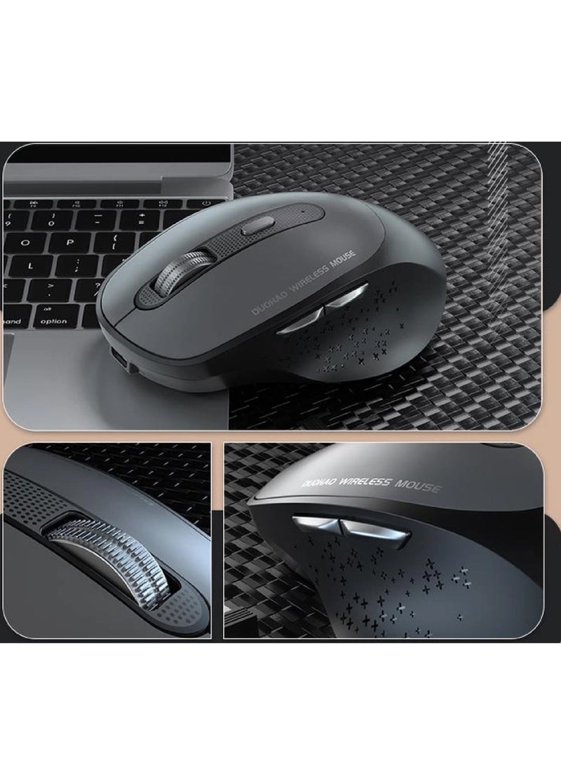 Protect - Wireless Dual Connectivity Mouse | Bluetooth 5.1 & 2.4GHz USB Type-C Rechargeable | Silent Office Mouse with 1200dpi Optical, 4 Buttons, Ergonomic Design | Compatible with MacBook, Windows & Android - Image 1