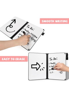 AGM Small White Board Dry Erase, Double Sided Folding Whiteboards With Pen, Mini Portable Dry Erase Board For Study, Meeting, Doodling, Planning  - Image 2