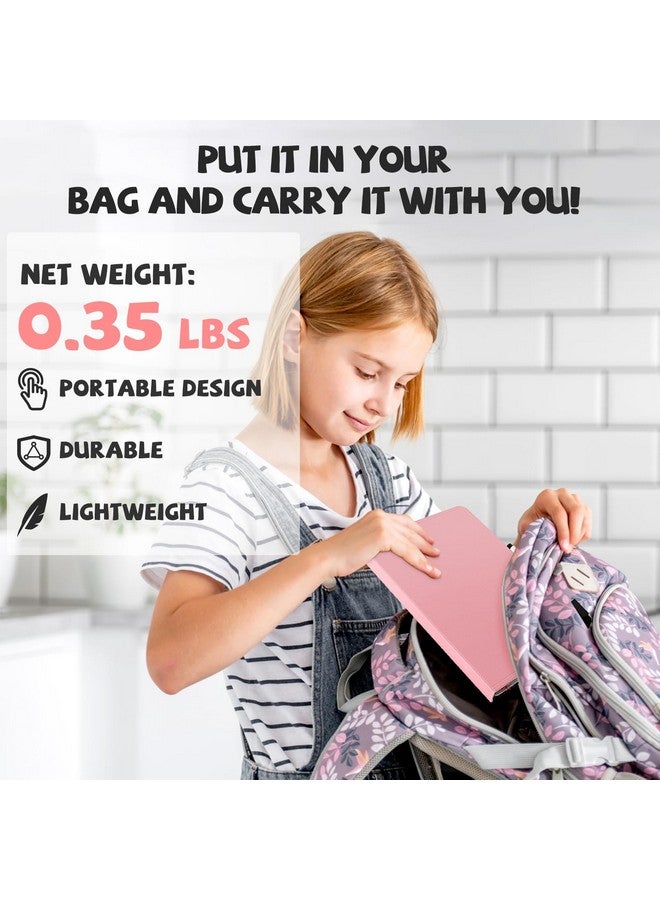 AGM سبورة بيضاء صغيرة قابلة للمسح الجاف، سبورة بيضاء قابلة للطي على الوجهين مع قلم، سبورة صغيرة محمولة قابلة للمسح الجاف للدراسة والاجتماعات والرسم والتخطيط - Image 4