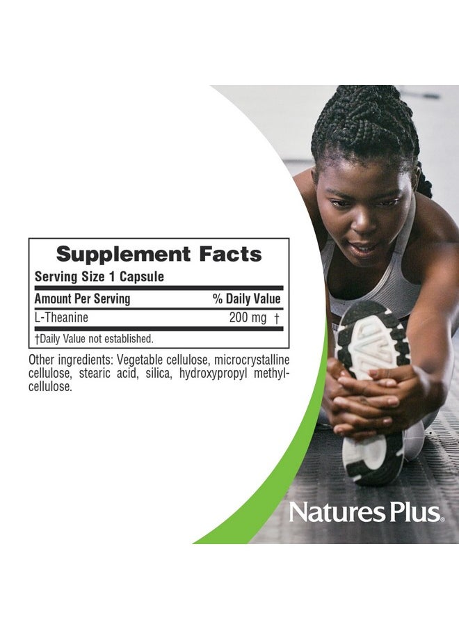 ناتشرز بلاس Natures Plus PRO L-Theanine - 60 كبسولة - يدعم اليقظة والهدوء والاسترخاء الصحي وتحسين الراحة - خالٍ من الكائنات المعدلة وراثيًا ونباتي وخالي من الجلوتين - 60 وجبة  - Image 4