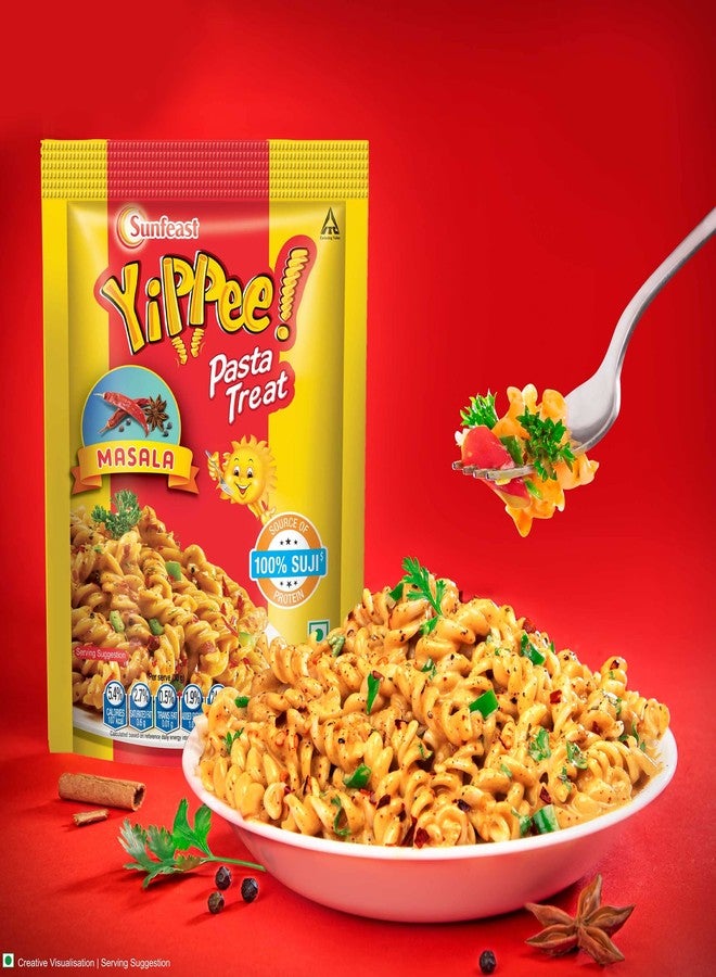 Sunfeast YiPPee! Pasta Treat|Masala|Soft & Creamy Pasta|Instant Pasta Made With Suji/ Rava 65/70/74.7 Grams(weight may vary) - Image 2