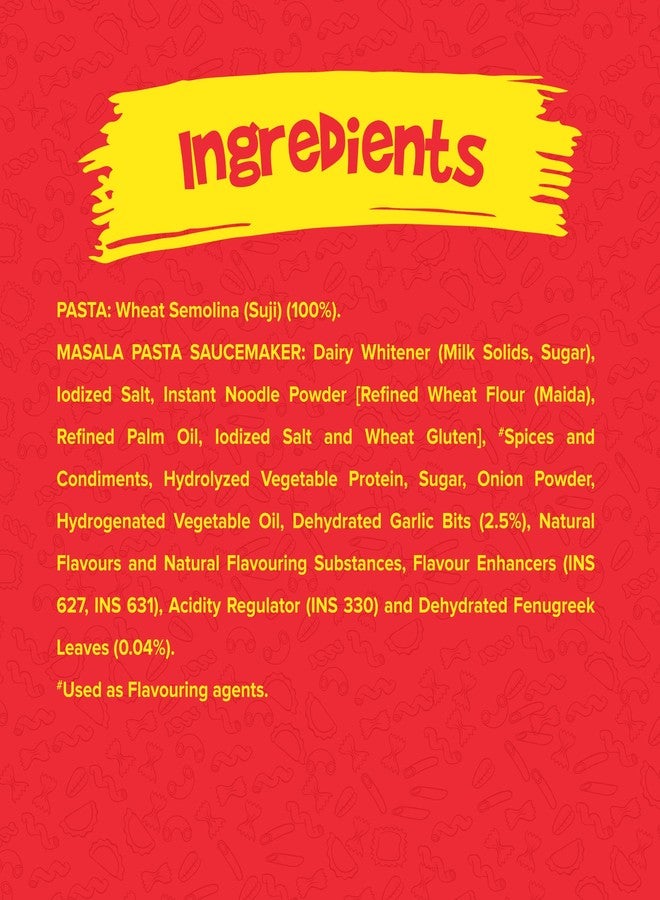 Sunfeast YiPPee! Pasta Treat|Masala|Soft & Creamy Pasta|Instant Pasta Made With Suji/ Rava 65/70/74.7 Grams(weight may vary) - Image 5