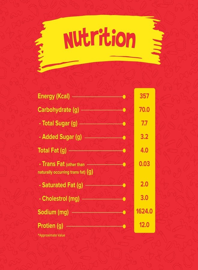 Sunfeast YiPPee! Pasta Treat|Masala|Soft & Creamy Pasta|Instant Pasta Made With Suji/ Rava 65/70/74.7 Grams(weight may vary) - Image 4