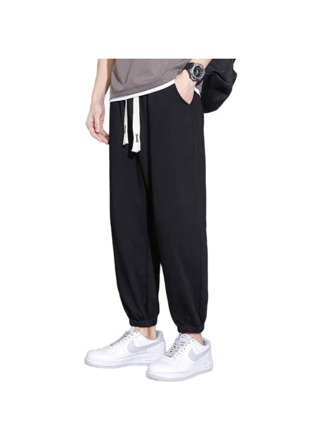 GENIOLAMODE Senma Group Casual Pants For Men, Student Cropped Pants, Comfortable Breathable Youth Sports Casual Trousers - Image 2