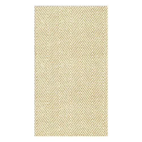 Caspari Paper Guest Towels Jute Linen, 12 Per Box,Tan,Guest Towel,9760GG - Image 3