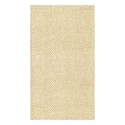 Caspari Paper Guest Towels Jute Linen, 12 Per Box,Tan,Guest Towel,9760GG - Image 2