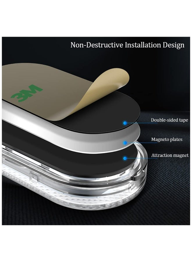 Topleo 2 PCS Car Led Lights Interior,White Ambient Lighting Car Interior,USB Rechargeable, Touch Wireless Car Light with 6 Bright LED Lamp Beads, Led Night Light for Car Decor - Image 4