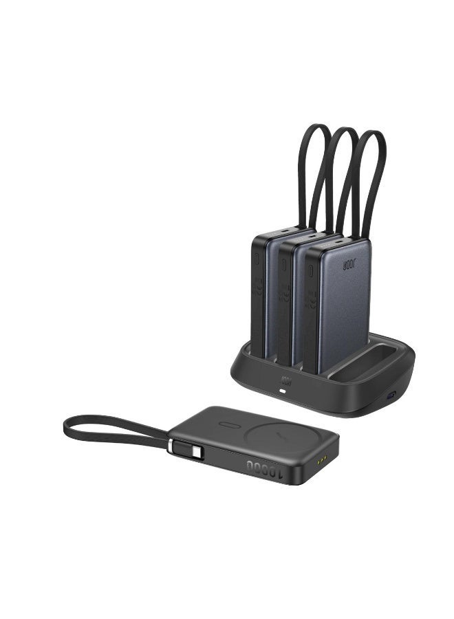 جودا محطة الطاقة المنزلية JODA HomeVolt – نظام شحن 4 في 1 مع 4 باور بانك (سعة إجمالية 40000mAh)، شحن لاسلكي 15 واط وتقنية PD 20 واط للشحن السريع. - Image 1