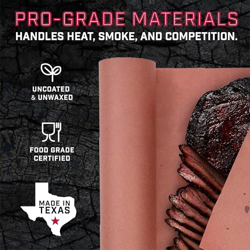DIY CREW Pink Butcher Paper Roll - 24 Inch x 200 Feet - Food-Grade Peach Butcher Paper for Smoker, BBQ, Smoking and Wrapping Meat - Unbleached, Unwaxed and Uncoated - Made in USA - Image 2