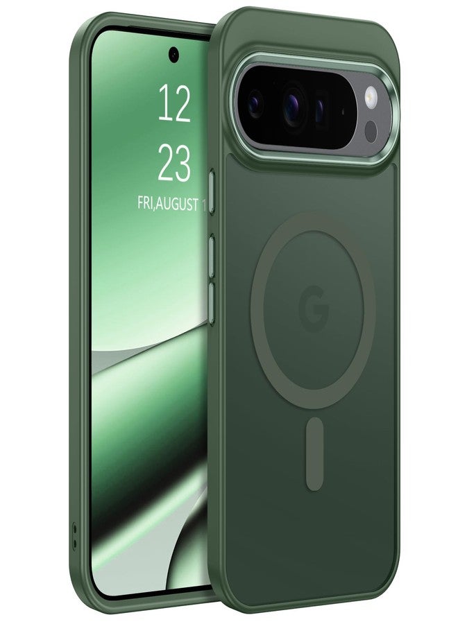 بنتوبين جراب BENTOBEN لهاتف Google Pixel 10 [متوافق مع Magsafe] جراب مغناطيسي غير لامع للهاتف Pixel 10، شفاف، نحيف، مقاوم للصدمات، مناسب للرجال والنساء، غطاء حماية لهاتف Google Pixel 10 مقاس 6.3 بوصة، إصدار 2025، لون أخضر غابي - Image 1