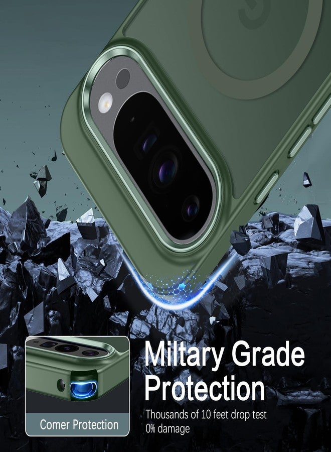 بنتوبين جراب BENTOBEN لهاتف Google Pixel 10 [متوافق مع Magsafe] جراب مغناطيسي غير لامع للهاتف Pixel 10، شفاف، نحيف، مقاوم للصدمات، مناسب للرجال والنساء، غطاء حماية لهاتف Google Pixel 10 مقاس 6.3 بوصة، إصدار 2025، لون أخضر غابي - Image 4