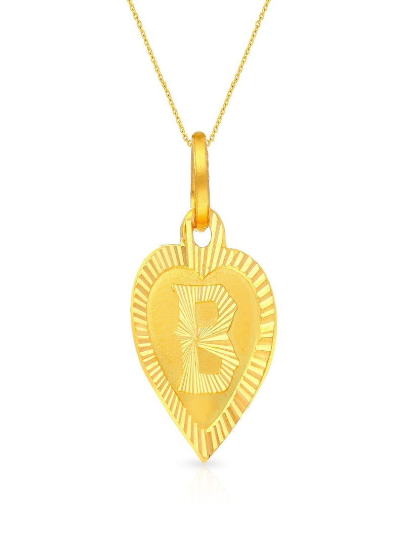 Malabar Gold and Diamonds 22k 916 Purity Gold Pendant for Women EMPN132BY  - Image 1