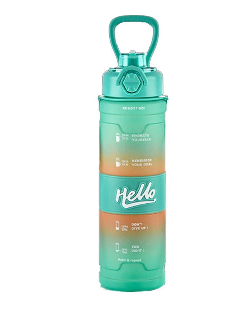 Generic Motivational Water Bottle 1L Water Bottle For Kids School Water Bottles With Straw Leak Proof Water Bottle With Time Marker For Sport, School, Gym, Office - Image 1