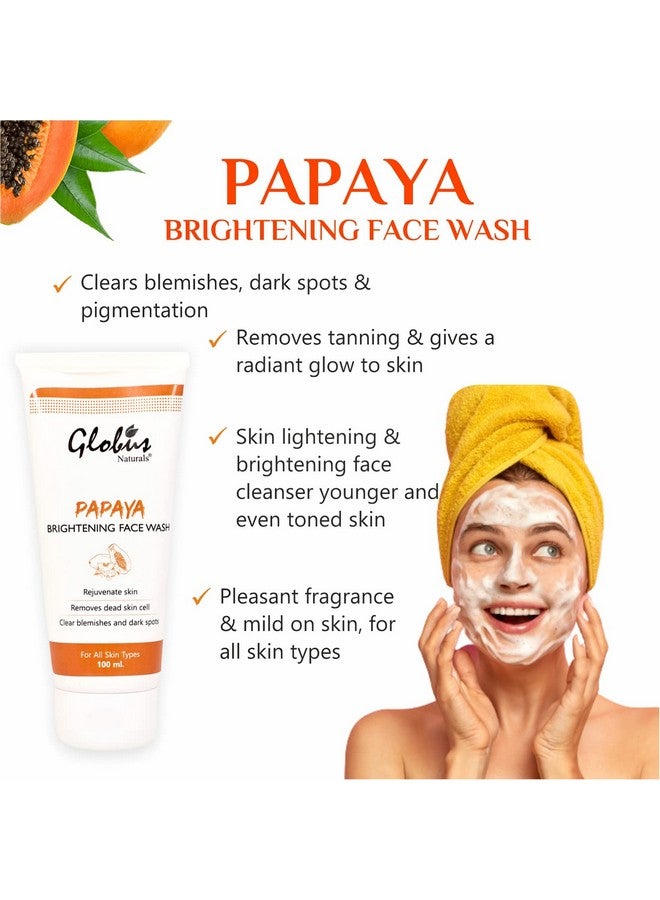 Globus Remedies Globus Naturals Purifying Papaya Face Wash For Tan Removal & Pigmentation 100 Ml - Image 3