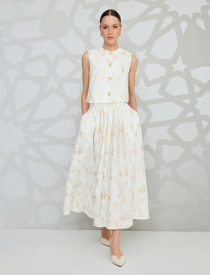 كوتون Maxi Flared Skirt