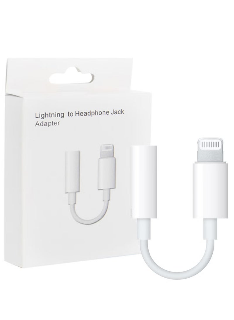 ELTRAZONE - Lightning to 3.5mm AUX Jack Adapter Cable for iPhone – White, Headphone Converter - Image 1