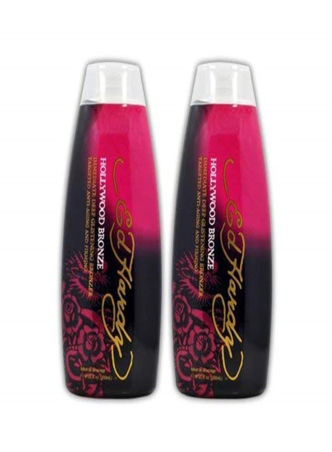 Ed Hardy Lot 2 Ed Hardy Hollywood Bronze Indoor Tanning Lotion Accelerator Bronzer Dark - Image 1