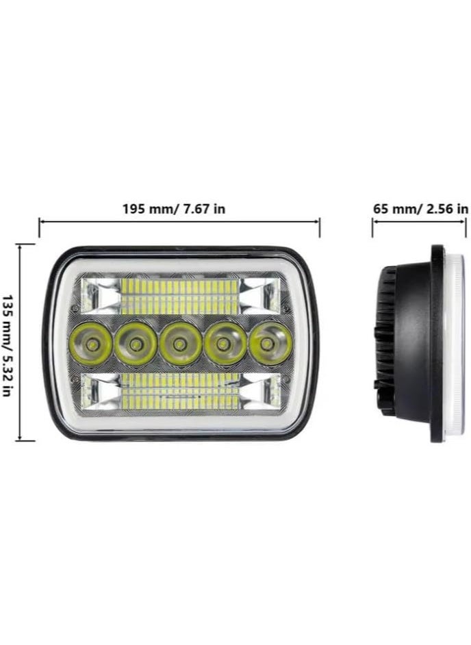 Generic (Set of 2) LED Headlights with DRL & Turn Signal – 9-60V DC, H4 High/Low Beam, IP67 Waterproof – Universal Fit for Cars, Trucks, and Off-Road Vehicles  - Image 3