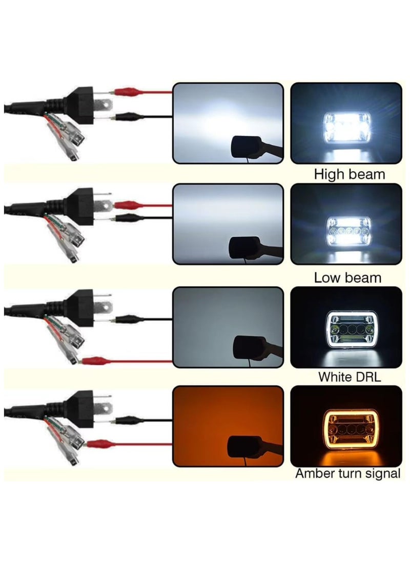 Generic (Set of 2) LED Headlights with DRL & Turn Signal – 9-60V DC, H4 High/Low Beam, IP67 Waterproof – Universal Fit for Cars, Trucks, and Off-Road Vehicles  - Image 5