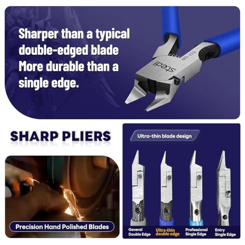 stedi Model Nipper Ultrathin Doubleblades Nippers with Protective Case Model Hobby Making Tools for Gundam Repairing Plastic Model and Fixing - Image 5