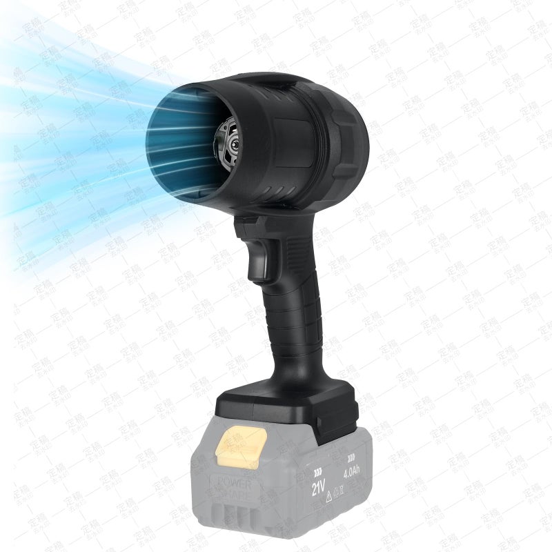 Purcoco Cordless Leaf Blower Handheld Jet Dry Mini Blower Turbo Fan Electric air Duster for car mini Turbo Jet Fan Cleaning Garden by 2 Batteries - Image 4