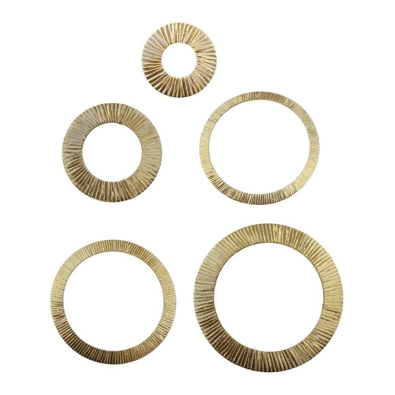 SATRA TRADERS Satra Traders Wooden Decorative Ring for DIY Craft Front Door Wall Hanging for Easter Wedding Halloween Christmas Party Decoration 4pcs Size 6inch  - Image 1