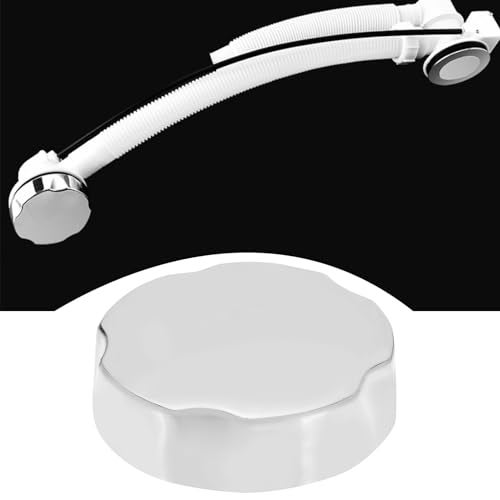 SING F LTD مفتاح التحكم في حوض الاستحمام SING F LTD القابل للظهور، مفتاح تصريف حوض الاستحمام، غطاء تصريف الحوض الزائد، ملحقات 75mm x 23mm، قطر الفتحة 10mm - Image 3