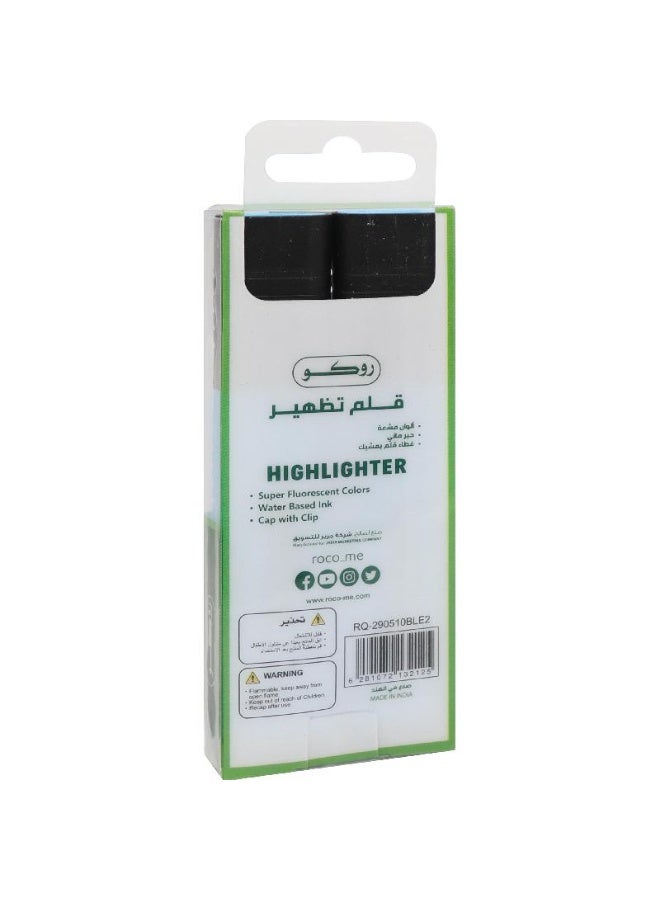 روكو عبوة من قلمين تمييز 120 أزرق - Image 2