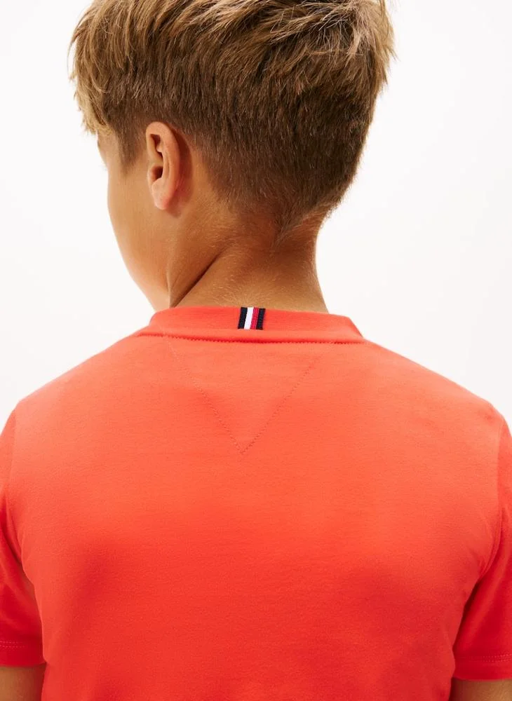 تومي هيلفيغر تيشيرت أطفال ميني كورب بياقة مستديرة