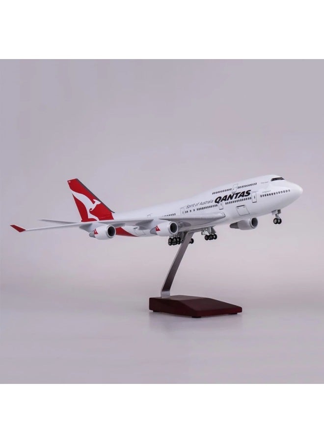 Boeing B747 Simulation Aircraft Model 47cm Belt Wheel With Lights Australian Aviation 747 Passenger Aircraft Model Ornaments-Colour:B747 Australian Airlines Without Lights  - Image 3