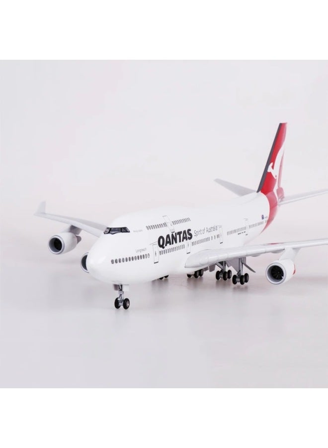 Boeing B747 Simulation Aircraft Model 47cm Belt Wheel With Lights Australian Aviation 747 Passenger Aircraft Model Ornaments-Colour:B747 Australian Airlines Without Lights  - Image 2