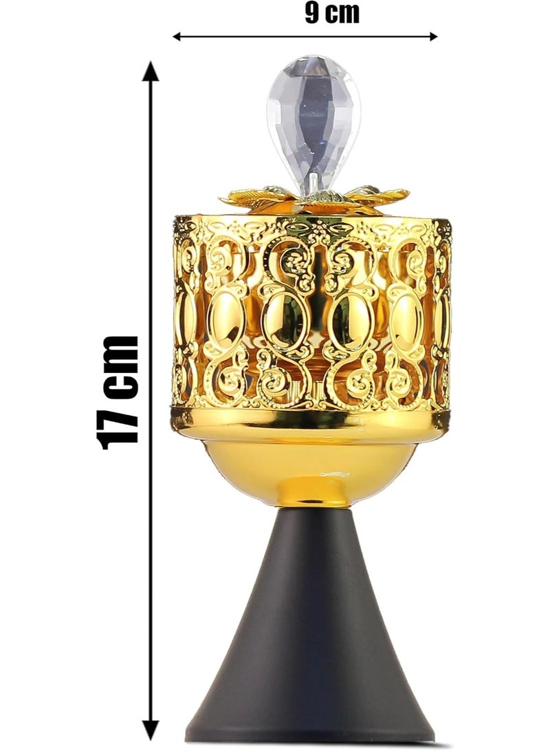 Charcoal Incense Burner, Bakhoor Burner, Oud Frankincense Incense Burner, Vintage Arabic Burner, Suitable For Arabian Oud, Yoga, Spa and Aromatherapy, Office & Home Decor (Style 63) - Image 2
