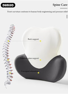 DUNISO Memory Foam Lumbar Support, Lumbar Support Back cushion Balanced Firmness Designed for Lower Back Pain Relief- Ideal Back Pillow for Computer Office Chair, Car Seat, Recliner  - Image 2